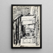 Woman standing in a door frame - Reijer Stolk — framed artwork on a wall