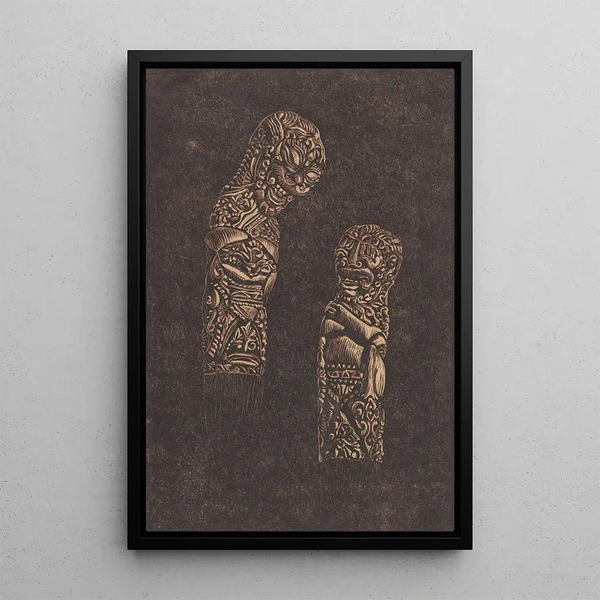 Two kriss handles - Reijer Stolk — framed artwork on a wall