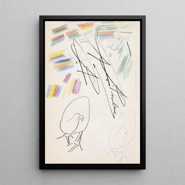 Two hens - Reijer Stolk — framed artwork on a wall