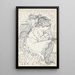 Two girls sitting in a landscape - Reijer Stolk — framed artwork on a wall