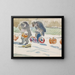 Two men in a street - Reijer Stolk — framed artwork on a wall