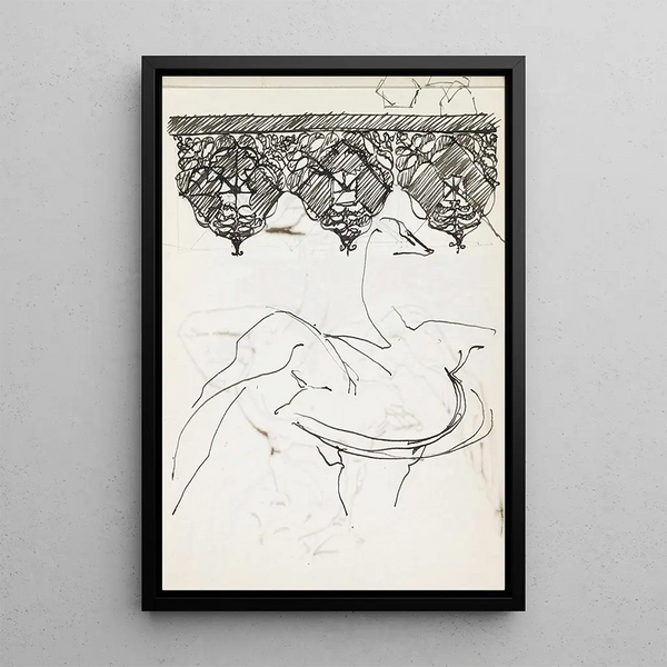 Bird, perhaps a swan - Reijer Stolk — framed artwork on a wall
