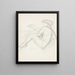 a Nude Woman Sitting with a Hat - Reijer Stolk — framed artwork on a wall