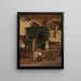 Green faience stove - Reinhard Sebastian Zimmermann — framed artwork on a wall