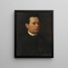 Portrait of Heinrich Hansjakob as a young man - Reinhard Sebastian Zimmermann — framed artwork on a wall