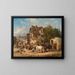 An animated scene at the rest area - Reinhold Braun — framed artwork on a wall