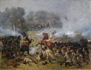 Combat d'infanterie dans la fumée de poudre - Reinhold Braun — artwork view