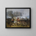 Combat d'infanterie dans la fumée de poudre - Reinhold Braun — framed artwork on a wall