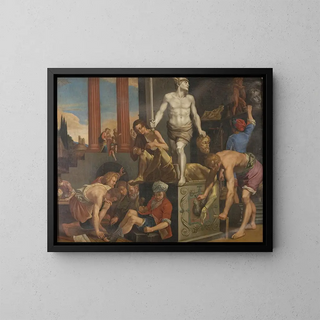 L'atelier du sculpteur - Reinhold Timm — framed artwork on a wall