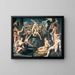 A young man fights on a bridge, allegory - Reinhold Timm — framed artwork on a wall