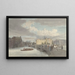 View of the Half Moon Bridge near the Amstel in Amsterdam - Reinier Craeyvanger — framed artwork on a wall
