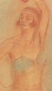 Woman with headband and raised arm - Reinier Willem Petrus de Vries — artwork view