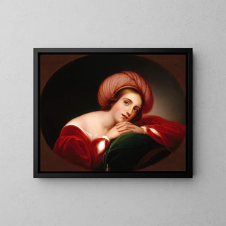 Portrait painting - Rembrandt Peale — framed artwork on a wall