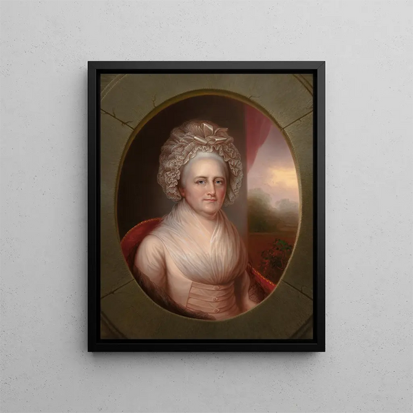 Martha Washington - Rembrandt Peale — framed artwork on a wall