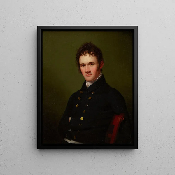 Portrait of Commander Lewis Warrington - Rembrandt Peale — framed artwork on a wall