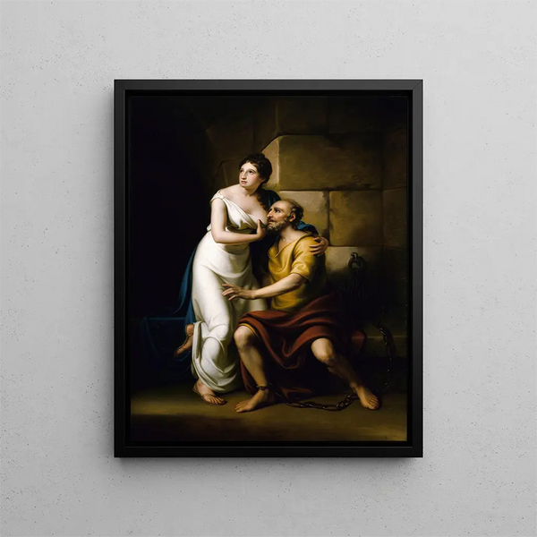 The Roman Girl - Rembrandt Peale — framed artwork on a wall