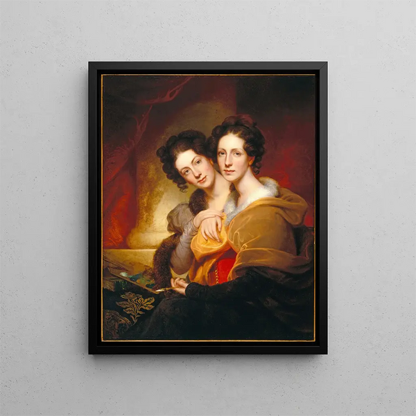 The Sisters - Rembrandt Peale — framed artwork on a wall
