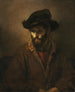 a bearded man wearing a hat - Rembrandt van Rijn — artwork view