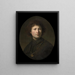 A Young Man with a Chain - Rembrandt van Rijn — framed artwork on a wall