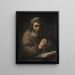 An elderly man in prayer - Rembrandt van Rijn — framed artwork on a wall