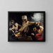 The Feast of Balthazar - Rembrandt van Rijn — framed artwork on a wall