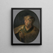 Bust of an Oriental Costume Man - Rembrandt van Rijn — framed artwork on a wall