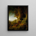 The Christ and Saint Mary Magdalene at the tomb - Rembrandt van Rijn — framed artwork on a wall