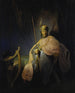David playing the harp before Saul - Rembrandt van Rijn — artwork view