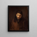 Head of Christ - Rembrandt van Rijn — framed artwork on a wall