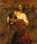 Jacob wrestling with the angel - Rembrandt van Rijn — artwork view