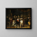 The Night Watch - Rembrandt van Rijn — framed artwork on a wall