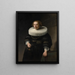 Portrait of a Woman - Rembrandt van Rijn — framed artwork on a wall