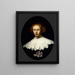 Portrait of a Young Woman - Rembrandt van Rijn — framed artwork on a wall