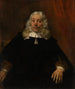 Portrait of a man with white hair - Rembrandt van Rijn — artwork view