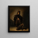 Portrait of the artist in oriental costume - Rembrandt van Rijn — framed artwork on a wall