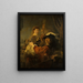 Rembrandt and Saskia in the scene of the prodigal son - Rembrandt van Rijn — framed artwork on a wall