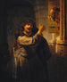 Samson Menaces His Father-in-law - Rembrandt van Rijn — artwork view