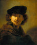 Self-portrait with Velvet Beret - Rembrandt van Rijn — artwork view