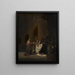 Song of Praise of Simeon - Rembrandt van Rijn — framed artwork on a wall