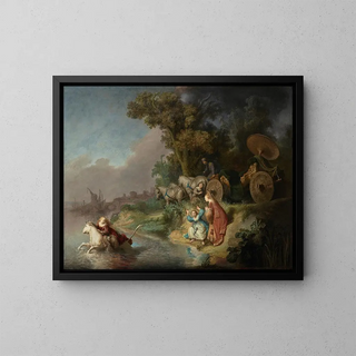 L'Enlèvement d'Europe - Rembrandt van Rijn — framed artwork on a wall