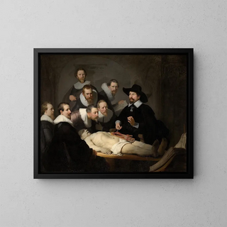 The Anatomy Lesson of Dr. Nicolaes Tulp - Rembrandt van Rijn — framed artwork on a wall