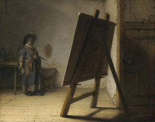 L'artiste dans son atelier - Rembrandt van Rijn — artwork view