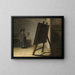 L'artiste dans son atelier - Rembrandt van Rijn — framed artwork on a wall