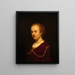 Young woman with a gold chain - Rembrandt van Rijn — framed artwork on a wall