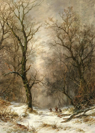 Remigius Adrianus van Haanen - Lumberjacks in a Winter Forest.webp