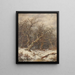 Winter Landscape Painting - Remigius Adrianus van Haanen — framed artwork on a wall