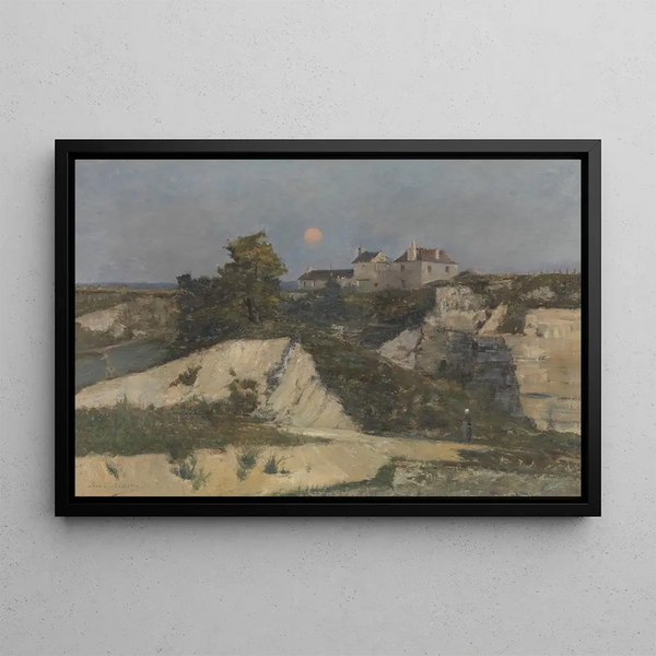 La Carrière de Nanterre au clair de lune - René Billotte — framed artwork on a wall