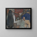Arrival of the barges at mussel beds - René Bosiers — framed artwork on a wall