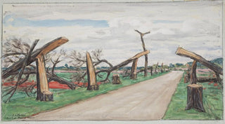Ren Franois Xavier Prinet - Route de Roye Noyon les arbres coups.webp