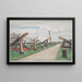 Route de Roye Noyon les arbres coupés - René François Xavier Prinet — framed artwork on a wall